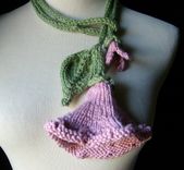 Knit Lariat / Bloom - In Pink 2 small