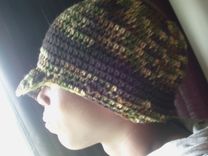 The Oversized B-Boy Hat -Dreads Hat/ Brimmed Beanie - In Camouflage Green 4 small