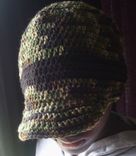 The Oversized B-Boy Hat -Dreads Hat/ Brimmed Beanie - In Camouflage Green 5 small