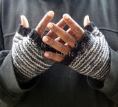 Shades Of Gray / Fingerless Gloves For Men 3 small
