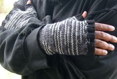 Shades Of Gray / Fingerless Gloves For Men 5 small