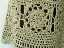 The Granny Square Knit Poncho / Capelet 2 small