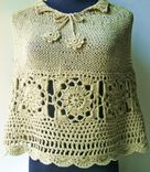 The Granny Square Knit Poncho / Capelet 5 small