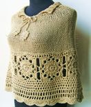 The Granny Square Knit Poncho / Capelet 1 small