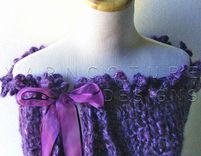 The Victorian Lace Capelet / In Eggplant / Larger Sized / Easy Care 1 small