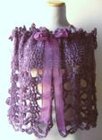 The Victorian Lace Capelet / In Eggplant / Larger Sized / Easy Care 3 small