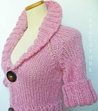 The Jacket Shrug - Luxurious Baby Alpaca - In Peony Pink / Fall Winter Fashion 4 small