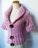 The Jacket Shrug - Luxurious Baby Alpaca - In Peony Pink / Fall Winter Fashion 5 small