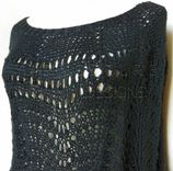 The Scallops And Lace Poncho / Capelet - In Black 2 small