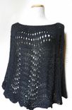 The Scallops And Lace Poncho / Capelet - In Black 4 small