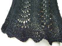 The Scallops And Lace Poncho / Capelet - In Black 5 small
