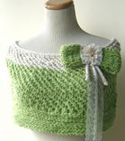 The Pearls And Lace Capelet In Spring Green And Cream 2 small