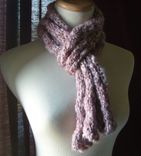 The Amazing Chunky Skinny Scarf - In Dusty Muave 3 small