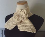Vintage Inspired Ascot Necktie In Ivory Pearl 4 small