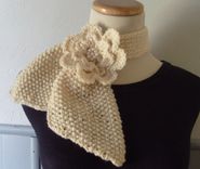 Vintage Inspired Ascot Necktie In Ivory Pearl 3 small