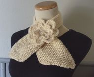 Vintage Inspired Ascot Necktie In Ivory Pearl 4 small
