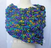 The Peacock Shawl / Luxurious Hand Knit Mini Wrap / Cowl / Capelet - High Fashion 2 small