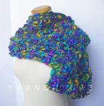 The Peacock Shawl / Luxurious Hand Knit Mini Wrap / Cowl / Capelet - High Fashion 3 small