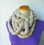 The Infinity Loop Scarf / High Fashion Chain Cowl / Fall - Winter Fashion 2 small