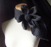 The Lotus - Vintage Inspired Ascot Necktie - Gothic Gray 5 small