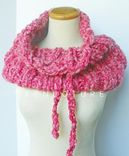The Buknuk Drawstring Cowl - Fall Winter Fashion - Urban Gear - Raspberry Pink 2 small