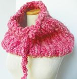 The Buknuk Drawstring Cowl - Fall Winter Fashion - Urban Gear - Raspberry Pink 3 small