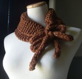 The Choclee - Knit Cowl/Neckwarmer - Soft And Snuggly In Chocolate Brown 4 small