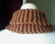 The Choclee - Knit Cowl/Neckwarmer - Soft And Snuggly In Chocolate Brown 5 small