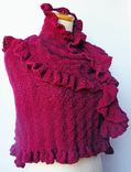 The Extreme Ruffles Shawl - Luxury Wrap / You Choose The Color 2 small
