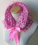 Tickled Pink - Soft And Cuddly Neckwarmer / Cowl Ooak 1 small