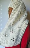 The Chunky Lace Infinity Cowl - In Winter Cream/Ivory 1 small