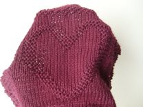 Luxury Knit Hand Towel / Spa Wash Cloth - Heart Design 2 small