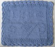 Luxury Knit Hand Towel - Love Embossed Design 4 small