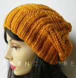 The Basketweave Textured Hat - In Mustard / Unisex / Winter, Spring,Summer, Fall Fashion Slouch Hat 2 small