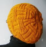 The Basketweave Textured Hat - In Mustard / Unisex / Winter, Spring,Summer, Fall Fashion Slouch Hat 4 small