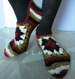Crocheted Granny Square Slippers - Luxuriously Soft - Gift For Her - Ready To Ship - Size M-L 1 small