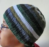 The Striped Beanie - In Luxurious Silk And Merino Wool 3 small