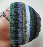 The Striped Beanie - In Luxurious Silk And Merino Wool 4 small