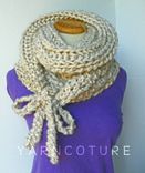 The Toolaksak - Textured/Ribbed Wrap & Tie Cowl - Fall Winter Fashion / Thick And Warm 3 small