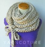 The Toolaksak - Textured/Ribbed Wrap & Tie Cowl - Fall Winter Fashion / Thick And Warm 1 small