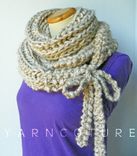 The Toolaksak - Textured/Ribbed Wrap & Tie Cowl - Fall Winter Fashion / Thick And Warm 4 small
