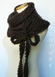 The State Street Grande/Wrap N Tie Cowl-Fall,Winter Fashion-Oversized Cowl-Dark Chocolate Brown 4 small