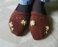 Everyday Slippers - In Brown - Cool Absorbent Cotton 3 small