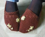 Everyday Slippers - In Brown - Cool Absorbent Cotton 4 small