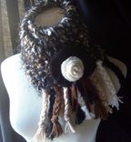 Hot Fudge Sundae Scarf - In Brown,Tan, And Black / Knit Scarf, Gifts For Women 5 small