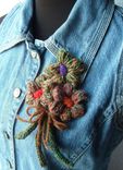 The Wonderland Brooch - Fiber Art Pin 1 small
