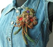 The Wonderland Brooch - Fiber Art Pin 2 small
