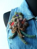 The Wonderland Brooch - Fiber Art Pin 3 small