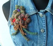 The Wonderland Brooch - Fiber Art Pin 5 small