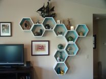 Modern Shelving - Hexagon Arrangements 6 small